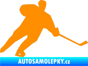 Samolepka Hokejista 014 pravá oranžová