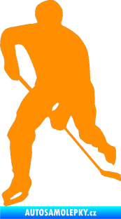 Samolepka Hokejista 022 levá oranžová