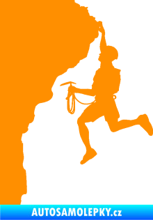 Samolepka Horolezec 003 levá oranžová