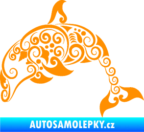Samolepka Interiér 015 levá delfín oranžová