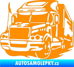 Samolepka Kamion 002 levá nákladní auto oranžová