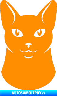 Samolepka Kočka 005 levá oranžová