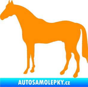 Samolepka Kůň 004 levá oranžová