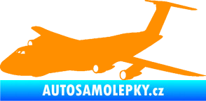 Samolepka Letadlo 008 levá oranžová