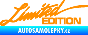 Samolepka Limited edition 011 nápis oranžová