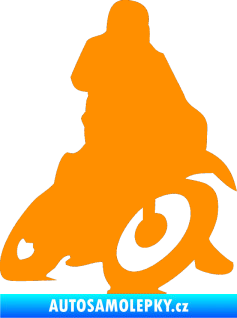 Samolepka Motorka 002 pravá silniční motorky oranžová