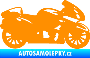 Samolepka Motorka 048 pravá silniční oranžová