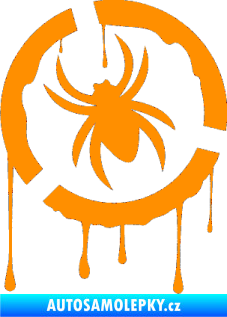 Samolepka Pavouk 001  levá oranžová