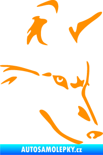 Samolepka Pes 159 pravá vlk oranžová