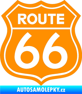 Samolepka Route 66 - jedna barva oranžová