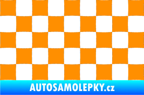 Samolepka Šachovnice 002 oranžová