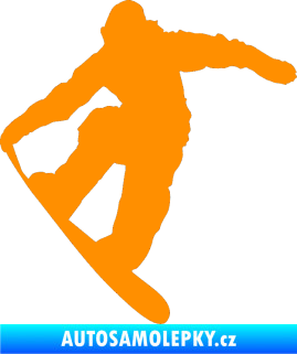 Samolepka Snowboard 019 pravá oranžová