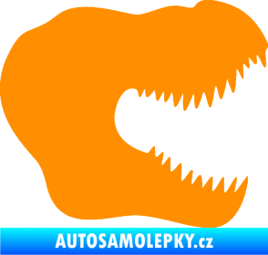 Samolepka Tyrannosaurus Rex lebka 001 pravá oranžová