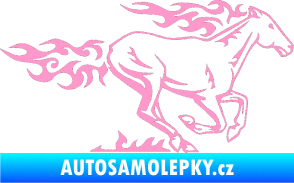 Samolepka Animal flames 004 pravá kůň světle růžová