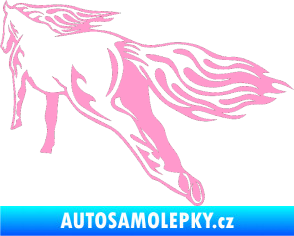 Samolepka Animal flames 009 levá kůň světle růžová