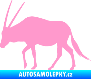 Samolepka Antilopa 001 levá světle růžová