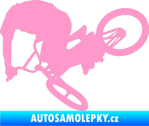 Samolepka Biker 001 levá světle růžová