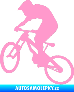 Samolepka Biker 002 levá světle růžová