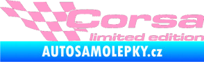 Samolepka Corsa limited edition levá světle růžová