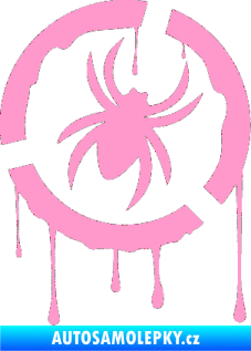 Samolepka Pavouk 001 - pravá světle růžová