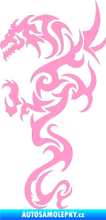 Samolepka Dragon 019 levá světle růžová