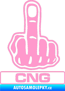 Samolepka Fuck off CNG světle růžová