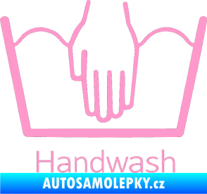 Samolepka Handwash ruční mytí světle růžová