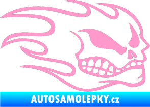 Samolepka Head - lebka- pravá světle růžová