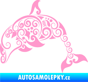Samolepka Interiér 015 levá delfín světle růžová