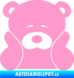 Samolepka JDM medvídek světle růžová