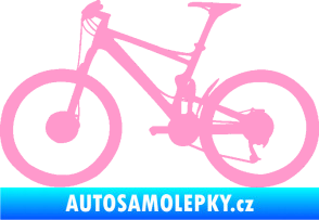 Samolepka Kolo 001 levá - (horské kolo) světle růžová