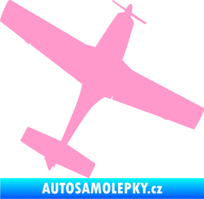 Samolepka Letadlo 003 pravá světle růžová