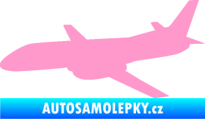 Samolepka Letadlo 004 levá světle růžová