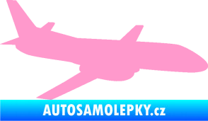 Samolepka Letadlo 004 pravá světle růžová