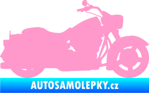 Samolepka Motorka 045 pravá Harley Davidson světle růžová
