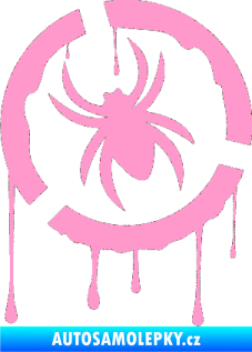 Samolepka Pavouk 001  levá světle růžová