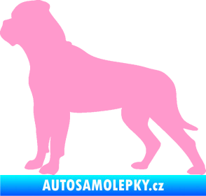 Samolepka Pes 150 levá bullmastif světle růžová