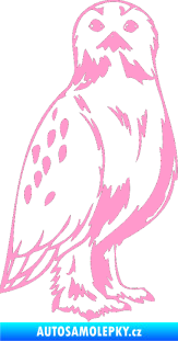 Samolepka Predators 061 pravá sova světle růžová