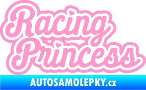 Samolepka Racing princess nápis světle růžová