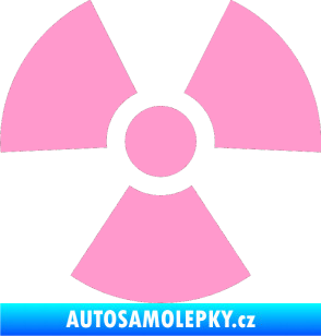 Samolepka Radioactive 001 radiace světle růžová