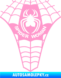 Samolepka Spider woman pavoučí žena světle růžová