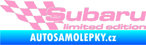 Samolepka Subaru limited edition levá světle růžová
