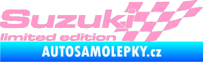 Samolepka Suzuki limited edition pravá světle růžová