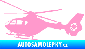 Samolepka Vrtulník 006 levá helikoptéra světle růžová