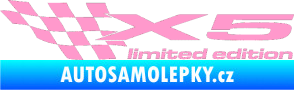 Samolepka X5 limited edition levá světle růžová