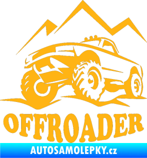 Samolepka 4x4 Offroader levá světle oranžová