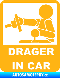 Samolepka Drager in car 004 světle oranžová