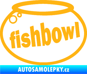 Samolepka Fishbowl akvárium světle oranžová