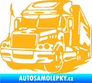 Samolepka Kamion 002 levá nákladní auto světle oranžová