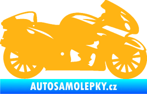 Samolepka Motorka 048 pravá silniční světle oranžová
